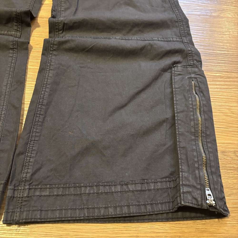 American Eagle Cargo Pants Women's 6 Short Wide Leg Black Baggy Utility Stretch - Picture 9 of 16